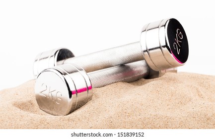 fitness gear on beach sand - Powered by Shutterstock