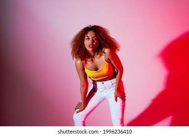 Fitness Girl Studio Neon Light Stock Photo 1996236410 | Shutterstock