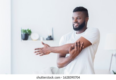 man stretching
