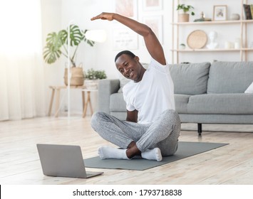 man stretching