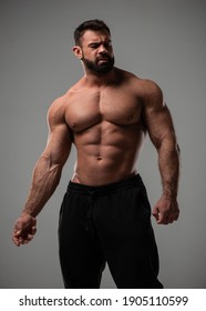 Fitness male model in studio - Shutterstock ID 1905110599