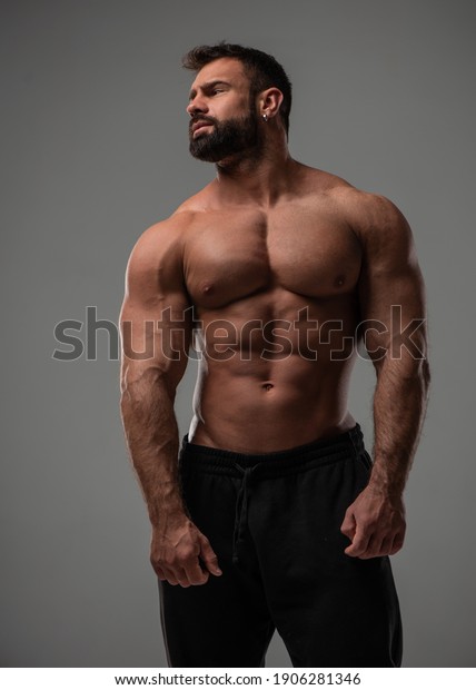 Fitness Male Model Studio Stock Photo (Edit Now) 1906281346