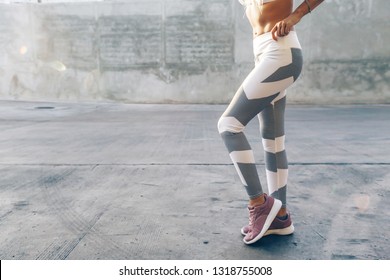 Fitness Model Sportswear Posing On City Stock Photo 1318755008 ...