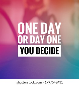 Fitness Motivational Quotes One Day Day Stock Photo 1797542431