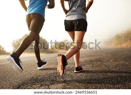 Image, Stock Photo Legs of man on banca boat approaching tropical island. travel, summer exotic vacation holidays concept