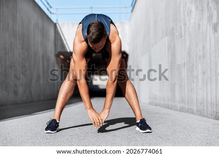 Similar – Image, Stock Photo stretching exercises