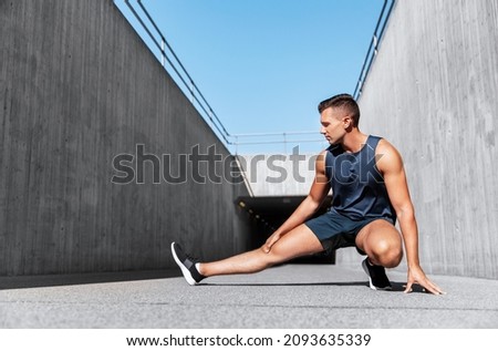 Similar – Image, Stock Photo stretching exercises