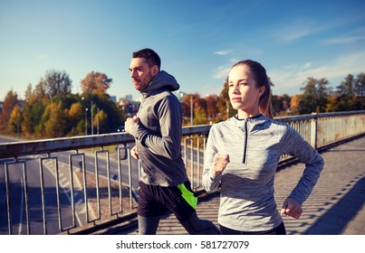 Fitness Sport People Jogging Concept Happy Stock Photo 581727079 ...