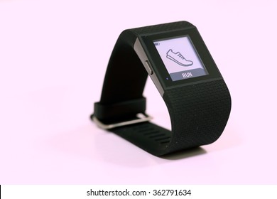 Fitness Watch Cum Activity Tracker On White Background