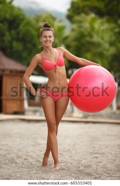 Ball Bikini Stock Woman Now605553401 Fitness Model Photoedit Fit txshQrCd