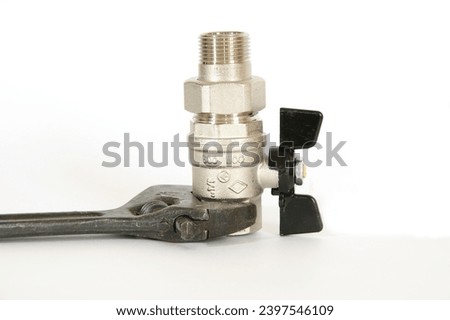Fitting for editing system of a waterpipe, white background