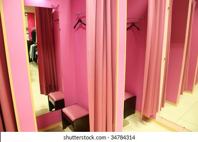 Fitting Room In A Modern Boutique