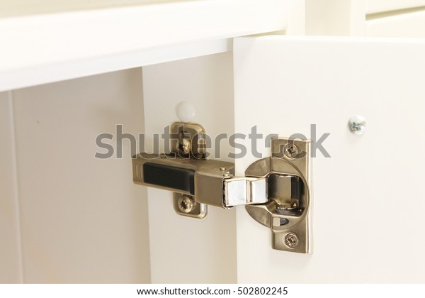 Fitting Wardrobe Hinge Doors Kitchen Cabinet Stock Photo Edit Now