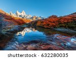 Fitz Roy mountain near El Chalten, in the Southern Patagonia, on the border between Argentina and Chile. Autumn view from the trail.