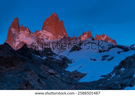 Similar – Image, Stock Photo Glacial lake surrounded by mountains
