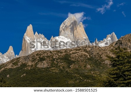Similar – Image, Stock Photo Glacial lake surrounded by mountains