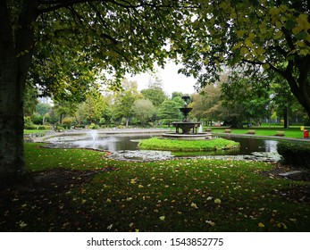 Fitzgeralds Park, a pleasant urban park with a beautiful fountain and lots of greenery in the city of Cork, Ireland. - Shutterstock ID 1543852775