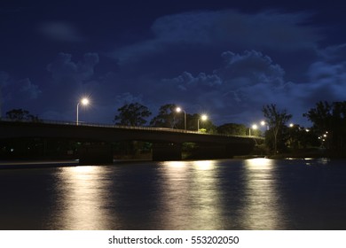 Fitzroy River Bridge (the Old Bridge) At Night