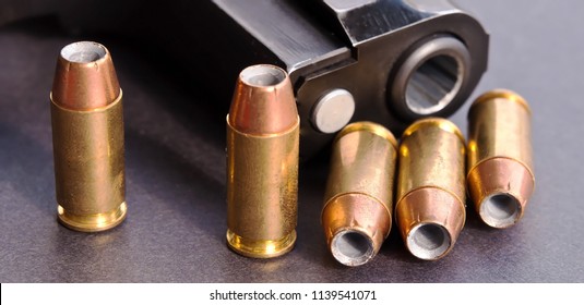 Five 40 Caliber Hollow Point Bullets Stock Photo 1139541071 