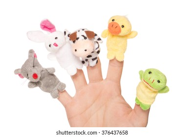 five animal finger puppets studio cutout