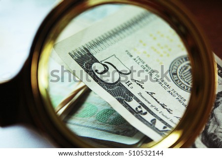Five Dollar Bill Close Up