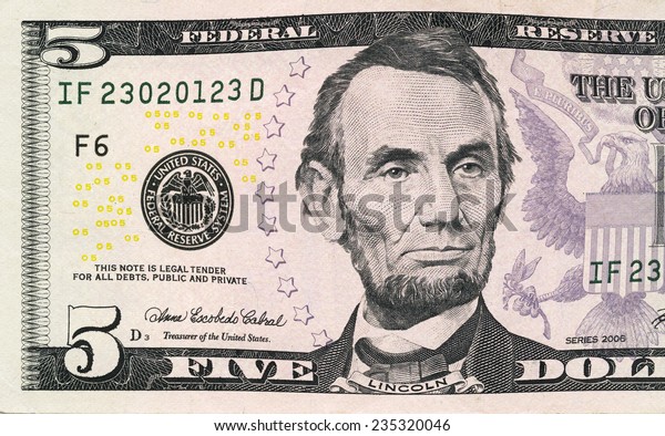 Five Dollar Bill Macro Stock Photo 235320046 | Shutterstock