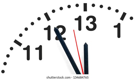 Five Minutes Before Extended Deadline On Imaginary 26 H Clock. Time, Stress Or Rush Business Concept.