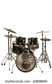 Five Piece Drum Kit (white Background)