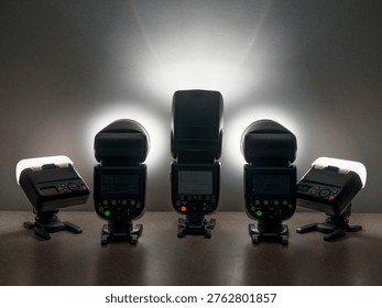 Five remotely triggered speedlight flashes showing versatility and creative potential of off-camera flashes