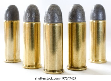 Five Shells Lead Bullets On White Stock Photo 97247429 | Shutterstock