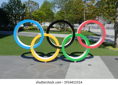 Five Symbolic Rings Are Installed In Front Of The Japan Olympic Museum In Tokyo.
The Tokyo 2020 Olympics And Paralympic Will Be Held In The Summer Of 2021.