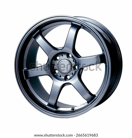 Five-hole grey alloy wheels with five white spokes