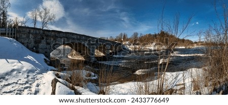 Five-Span Stone Bridge near Pakenham, Ontario in Winter