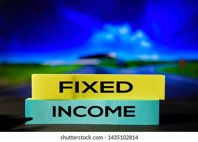 Fixed Income On The Sticky Notes With Bokeh Background