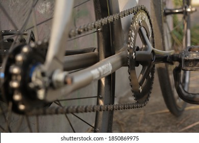 fixie bike or fixed bike closeup