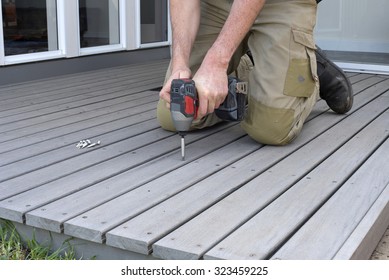 Fixing Composite Decking With A Screw Gun