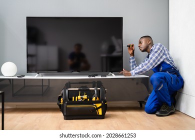 Fixing LCD Television. TV Checking And Installation