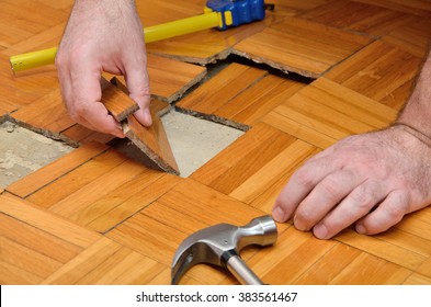 Fixing Wooden Parquet Damaged By Moisture Or Water