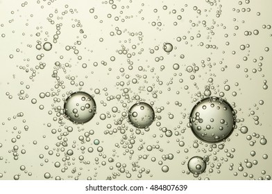 Fizzy Water With Small And Larger Bubbles