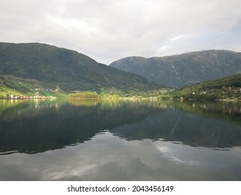Fjord in Norway with beatifull lighting and refelctions