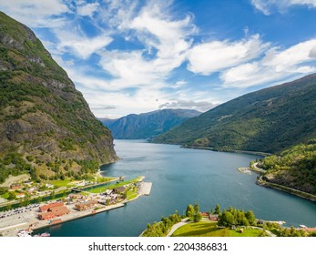 Fjord Norway Flam Aerial Drone Photo