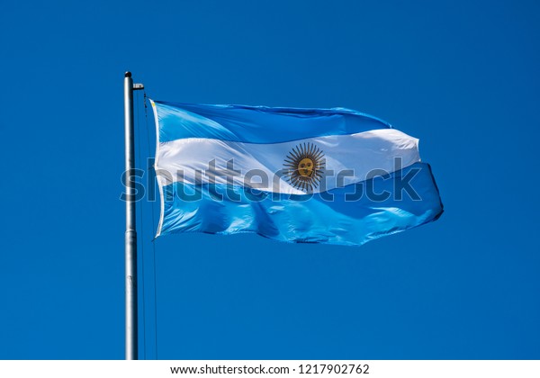 Flag Argentina Bandera Argentina Bandera Nacional Stock Photo Edit Now 1217902762