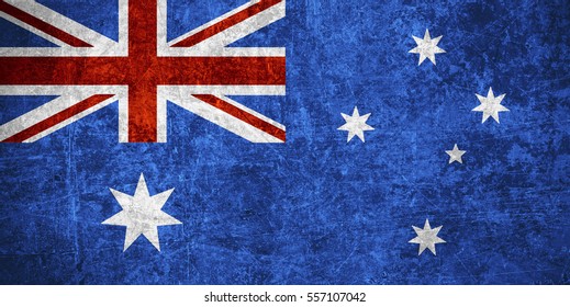 Flag Australia Australian Banner On Scratched Stock Photo 557107042 ...