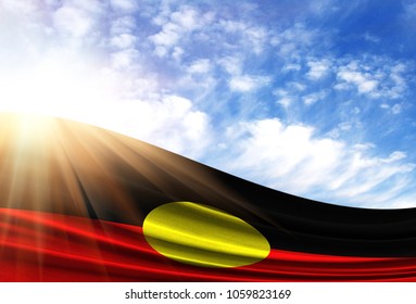 Flag Australian Aboriginal Sun Stock Photo 1059823169 | Shutterstock