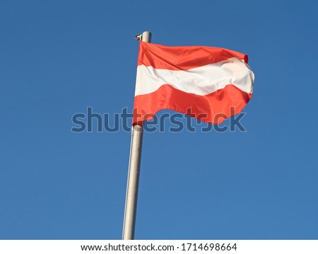 Flag of Austria in the wind

