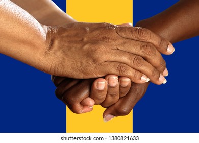 Flag Of Barbados, Intergration Of A Multicultural Group Of Young People