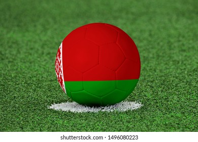 Flag Of Belarus On Football Belarus Flag On Soccer Ball