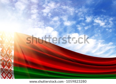 flag of Belarus in the sun