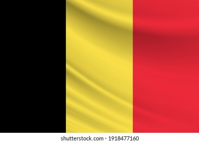 Flag of Belgium. Fabric texture of the flag of Belgium.