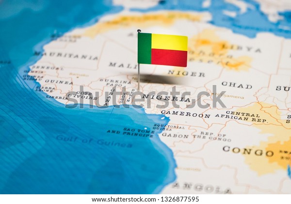 Flag Benin World Map Stock Photo Edit Now 1326877595